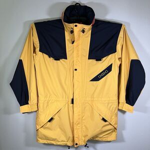 Helly Hansen Waterproof Jacket Men’s Large Yellow Navy Helly Tech Sailing Ski